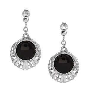 2028
Glass Round Filigree Clip Earrings